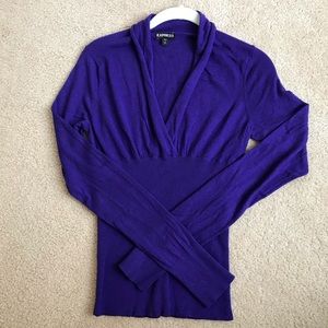 Express sweater size small violet.